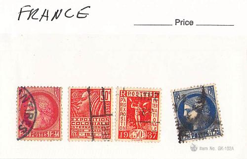 France 4 different of 4 total stamps included (SC0_260)