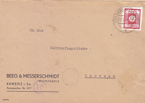 GERMANY Alliiert SBZ [Ost-Sachsen] MiNr 0046 A ( Brief ) [01]