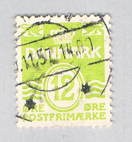Denmark Numeral 12 green (AP134935)