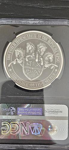 Four Horsemen of the Apocalypse Red Horse of War NGC MS69 ANTIQUED 1oz silver