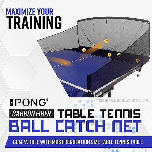 iPong Carbon Fiber Table Tennis Ball Catch Net - Practice Net Attaches to Pin...