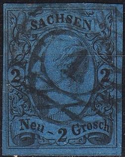 GERMANY Sachsen [1855] MiNr 0010 ( O/used ) [01]
