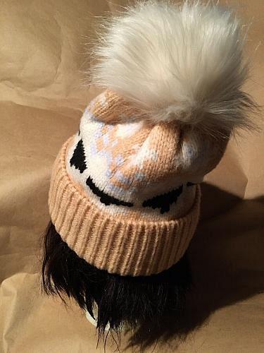 Lucky Brand Fair Isle Pompom Beanie NWT