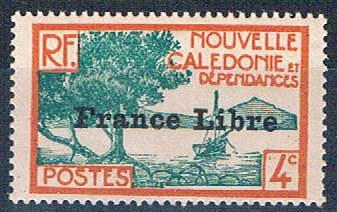 New Caledonia 220 Unused Bay of Paletuviers overprint 1941 CV 13.50 (N0589)+