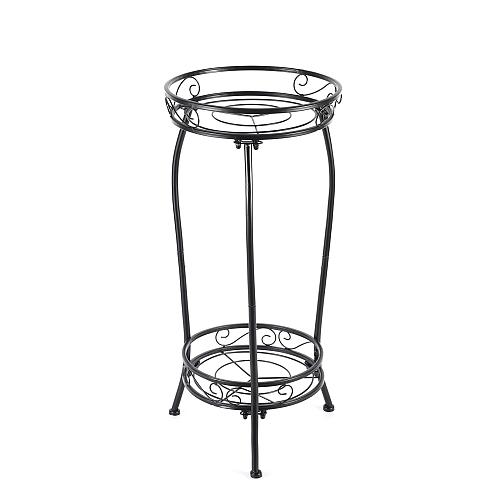 Kavlium Plant Stand Indoor Outdoor，Tall Black Metal Rustproof Stable Plant St...