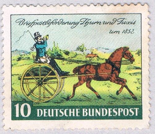 Germany 692 Used Thurn and Taxis Mail Carriage 1846 1952 CV 2.75 (BP84106)