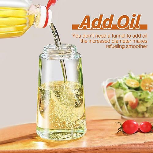 YARRAMATE Olive Oil Dispenser 2 in 1 Oil Sprayer for Cooking 16oz/470ml Glass...