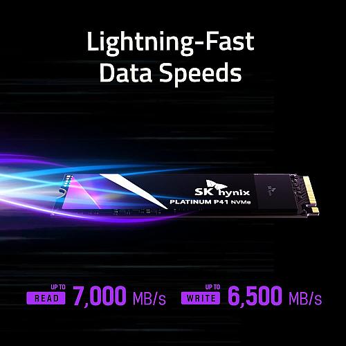 SK hynix Platinum P41 2TB PCIe NVMe Gen4 M.2 2280 Internal Gaming SSD Up to 7...