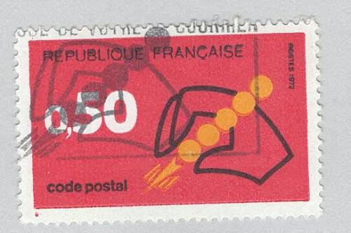 France 1346 Hand Holding Postal Code Used 1 (BP96627)