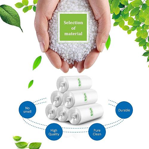 4 Gallon 330 Counts Strong Trash Bags Garbage Bags by Teivio Bathroom Trash C...