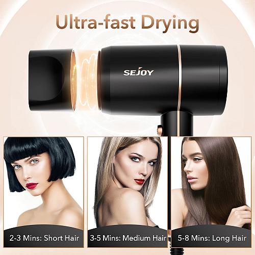 Sejoy Hair Dryer 1800W Professional Ionic Blow Dryer for Women Lightweight Po...