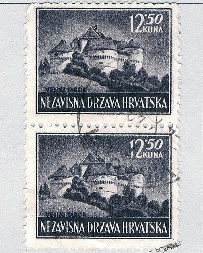 Croatia 55 Used Citadel V Pair 1943 CV 1.70 (BP83210)