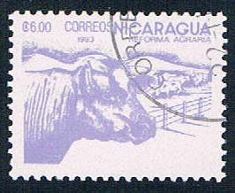 Nicaragua 1302 Used Cattle ur 1983 (N0609)+
