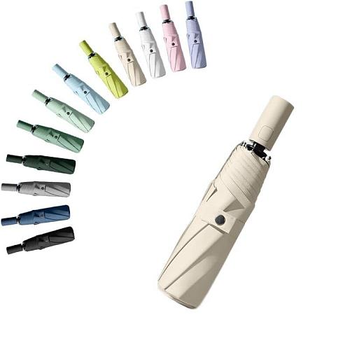 Travel Folding Umbrella Automatic Open/Close Handle Coating Layer Fabric Bloc...