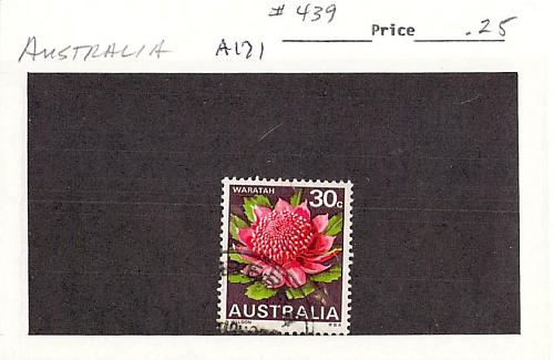 Australia 439 Used Waratah Flower 1968 (SC0_482)