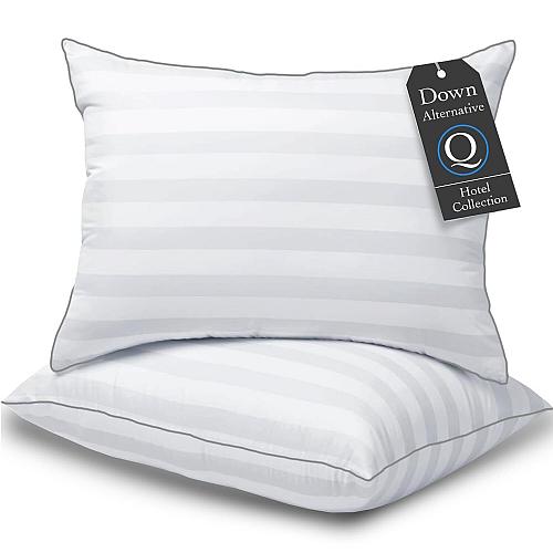 Premium Hotel Pillows - Queen Size Bed Pillows Set of 2 for Side Back Stomach...