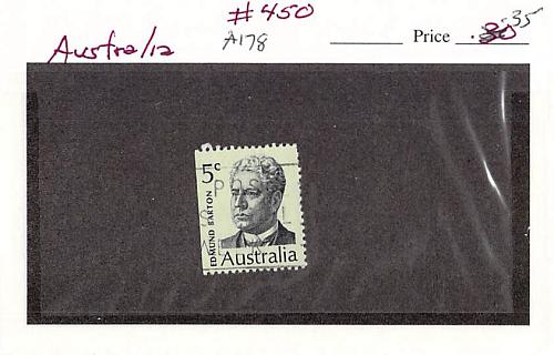 Australia 450 Unused Barton 1 1969 (SC0_523)