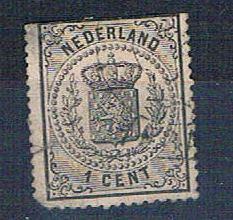 Netherlands 18 Used Coat of Arms 1869 CV 70.00 (HV0060)