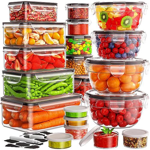 JSCARES 40 PCS Food Storage Containers with Lids Airtight 20 Lids &20 Contain...