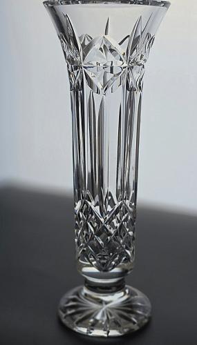 Signed Waterford crystal vase gift.