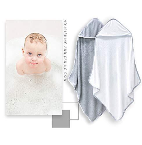 BAMBOO QUEEN 2 Pack Baby Bath Towel - Rayon Made from Bamboo Ultra Soft Hoode...