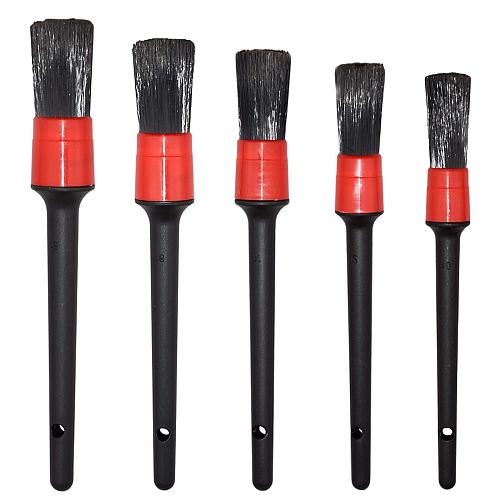 Detailing Brush Set -5 Different Sizes Premium Natural Boar Hair Mixed Fiber ...