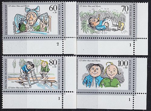 GERMANY BUND [1990] MiNr 1455-58 ( **/mnh ) [01] FormNr Eckrand