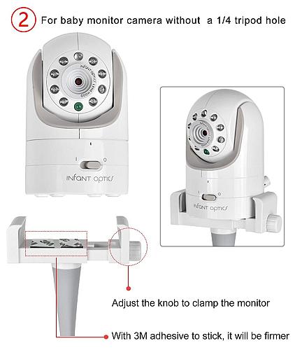 Baby Monitor Mount Camera Shelf Compatible with Infant Optics DXR 8 & DXR-8 P...
