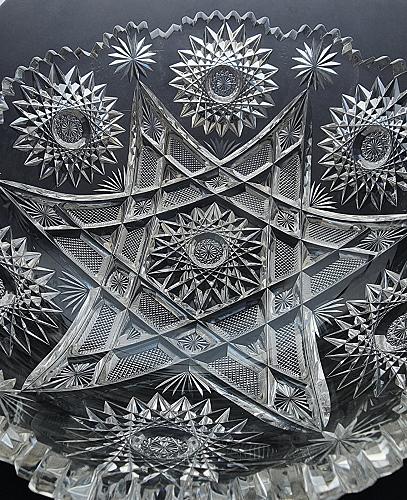 ABP cut glass bowl American brilliant blown blank A1925