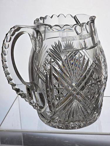 ABP cut glass Hawkes pitcher American