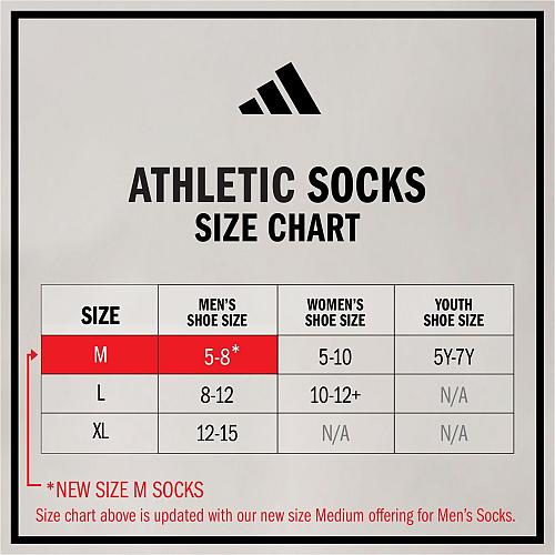 adidas Men's Athletic 6-Pack Cushioned Crew Socks with Arch Compression for a...