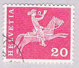 Switzerland 385 Used Postillion on Horseback 1960 (BP26116)