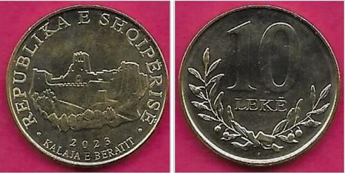 Albania Coin 10 Leke, 2023. Berat fortress castle. BU, UNC