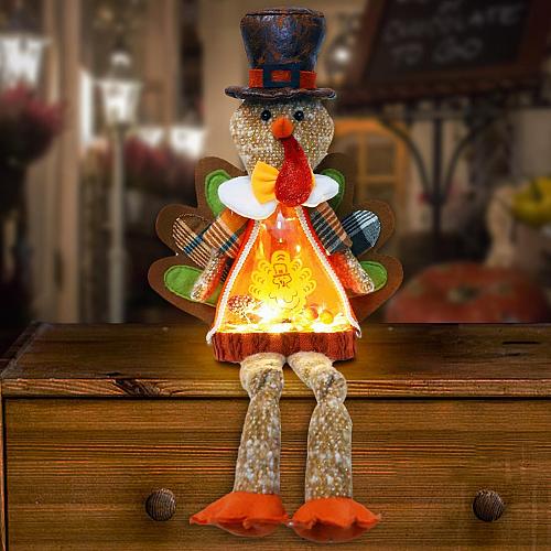Aoutrow Lighted Christmas Doll Plush Light Up Christmas Doll Toy Holiday Pres...