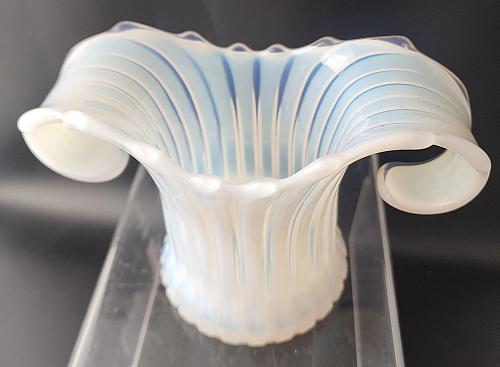 Fostoria open handle glass vase