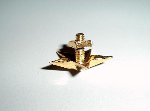 Albania Military Metal Logo Star Rank. Pin Badge Army Uniform.