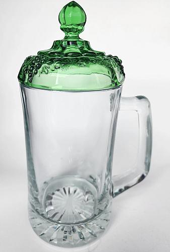 Glass MUG with green lid