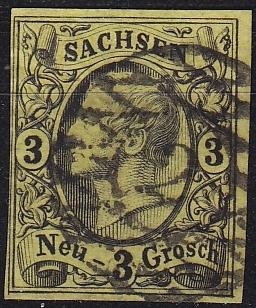 GERMANY Sachsen [1855] MiNr 0011 ( O/used ) [01]
