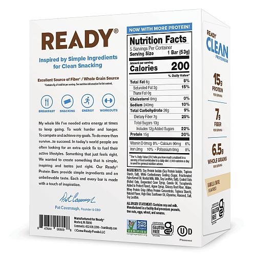 Ready Nutrition Vanilla Swirl Clean Protein Bar