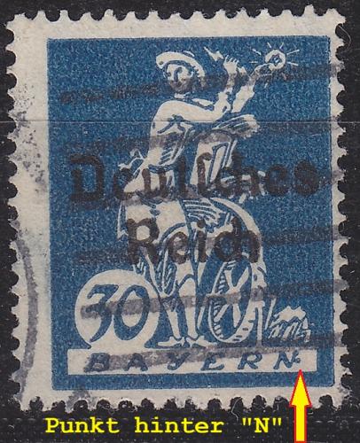 GERMANY REICH [1920] MiNr 0123 I ( O/used ) [04] Plattenfehler