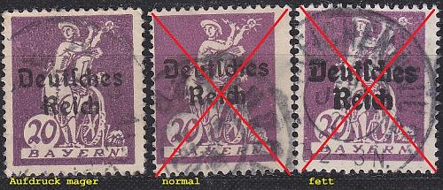 GERMANY REICH [1920] MiNr 0122 X ( O/used ) [02] Plattenfehler