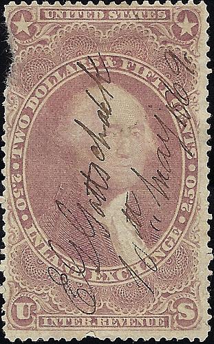 US Scott #R84c Used Fine 2.50 1863 Internal Revenue Inland Exchange Stamp CV 22
