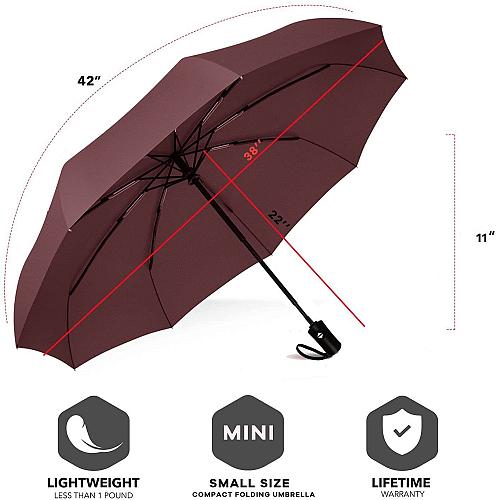 SIEPASA Windproof Travel Compact Umbrella-Automatic Umbrellas for Rain-Compac...