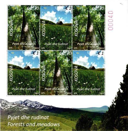 Kosovo Stamps 2024. Forests and meadows. Tree. Mini Sheet MNH