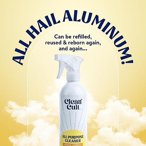 Cleancult - Lemon Verbena - All Purpose Cleaner - Refillable Aluminum Bottle ...