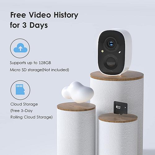 GMK Security Camera Wireless Outdoor 2K Color Night Vision AI Motion Detectio...