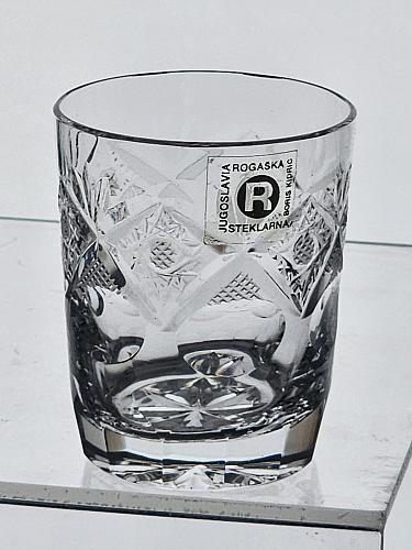 Rogaska Hand Cut glass shot glasses 24% lead crystal.4 pieces