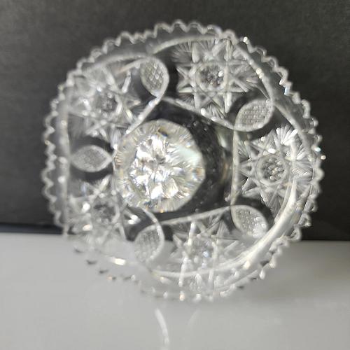 ABP American Brilliant Period hand Cut Glass stick dish