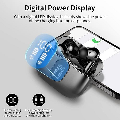 Wireless Earbuds Bluetooth 5.4 Headphones Bass Stereo Ear Buds with Noise Can...