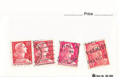 France 3 different of 4 total stamps included (SC0_328)